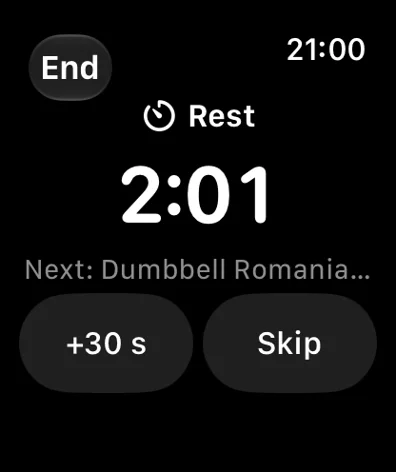 Apple Watch: the rest timer
